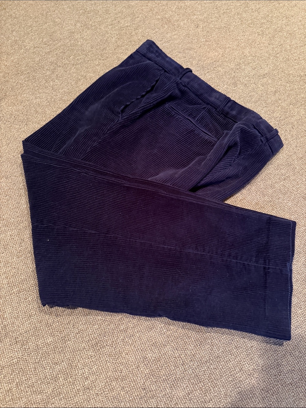 Men’s Dark Blue Corduroy Trousers